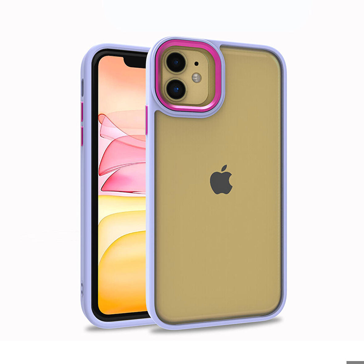 iPhone 11 Uyumlu Zore Flora Kapak-Lila