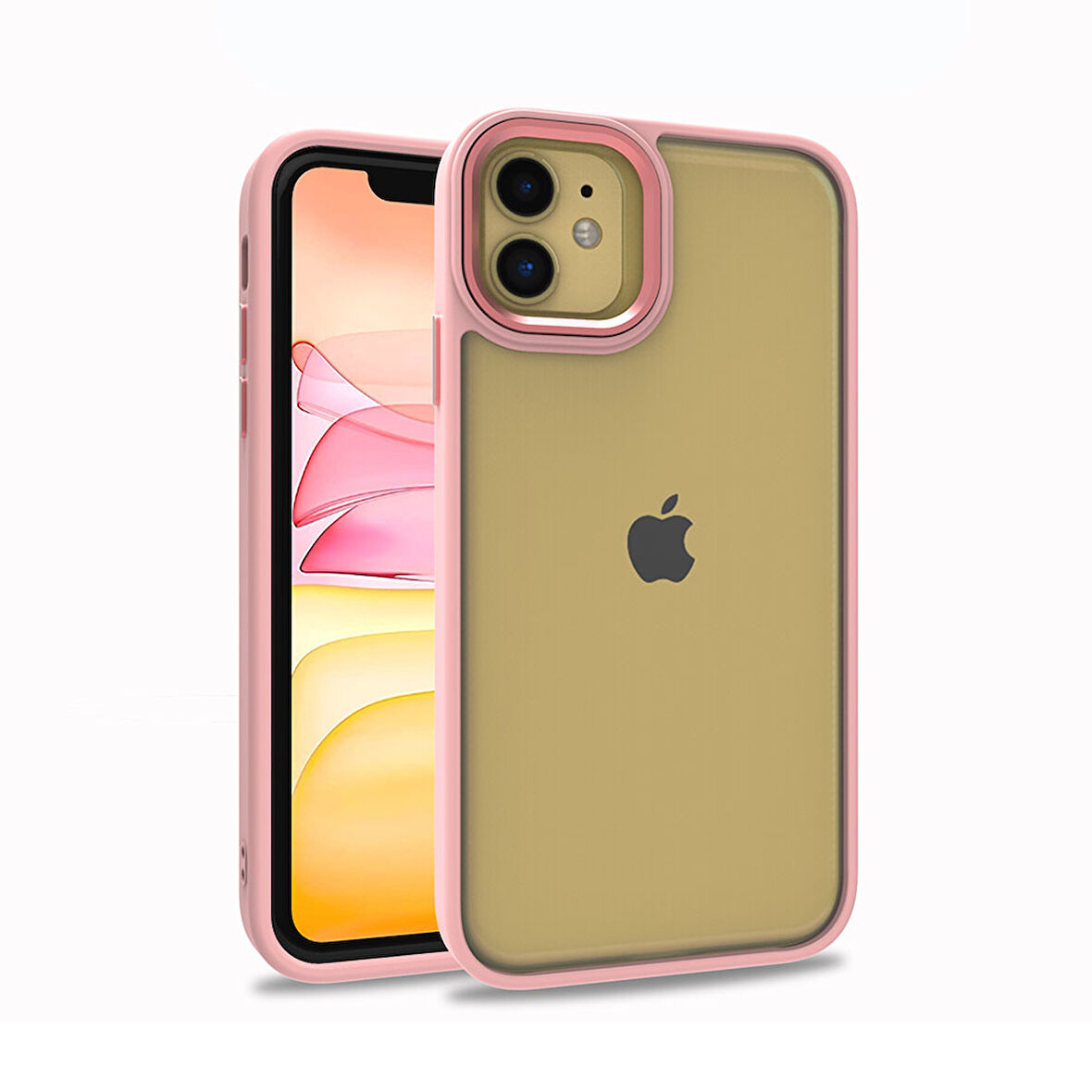 iPhone 11 Uyumlu Zore Flora Kılıf-Rose Gold