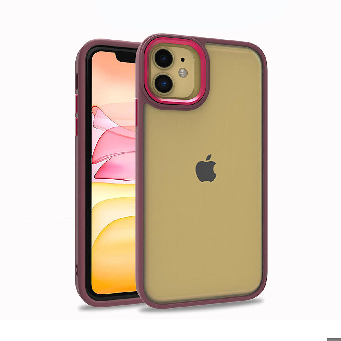 iPhone 11 Uyumlu Zore Flora Kapak-Kırmızı