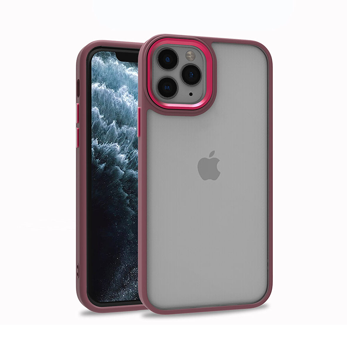 iPhone 11 Pro Max Uyumlu Zore Flora Kılıf-Kırmızı