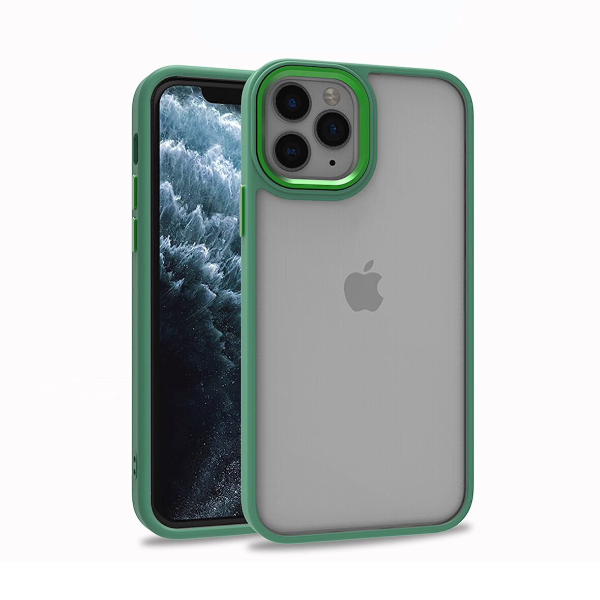 iPhone 11 Pro Max Uyumlu Zore Flora Kılıf-Yeşil
