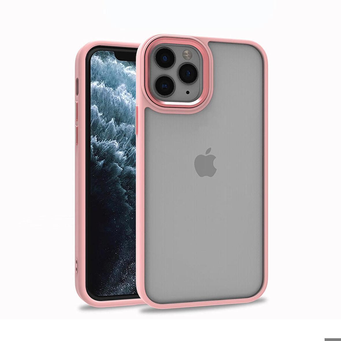 iPhone 11 Pro Uyumlu Zore Flora Kapak-Rose Gold