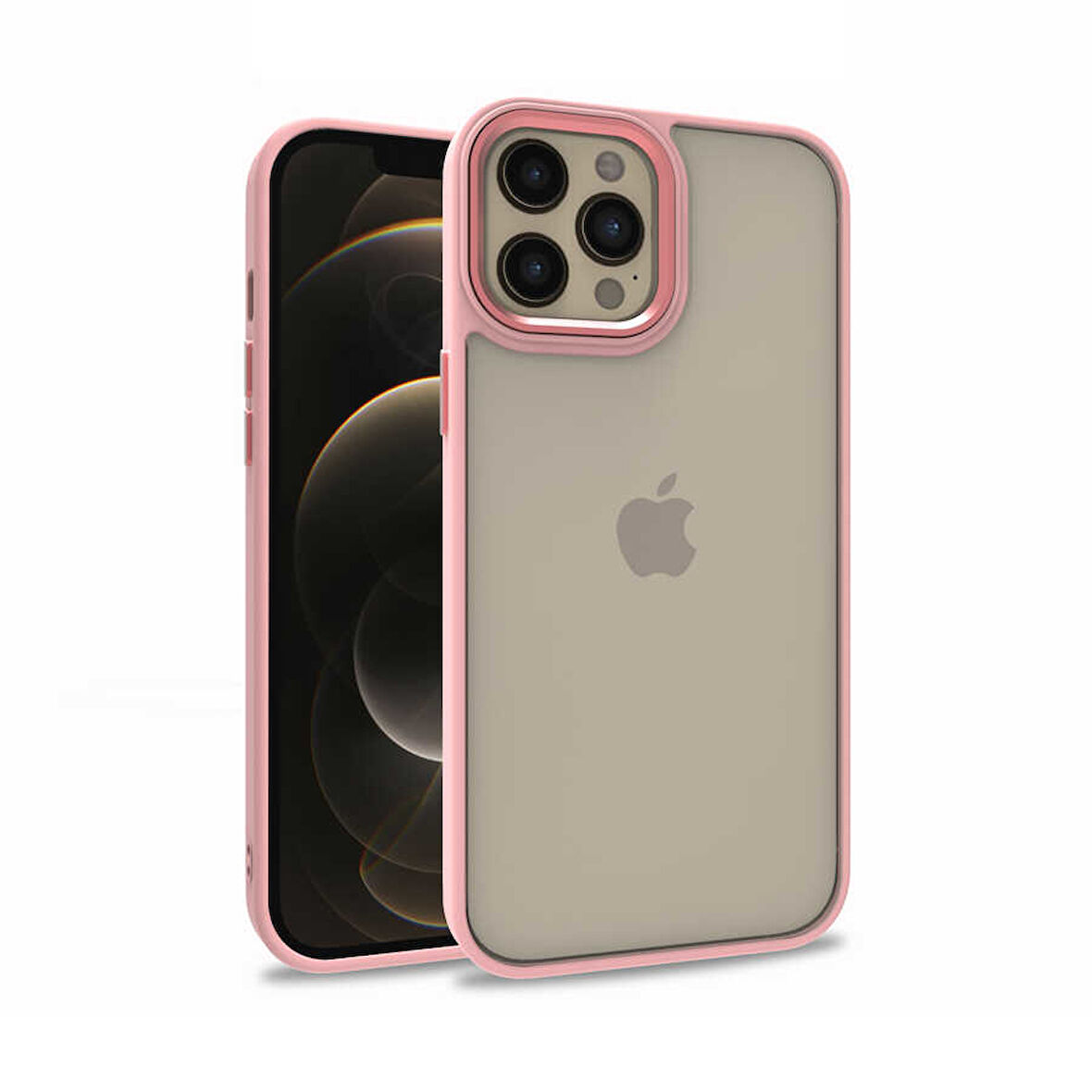 iPhone 12 Pro Max Uyumlu Zore Flora Kılıf-Rose Gold