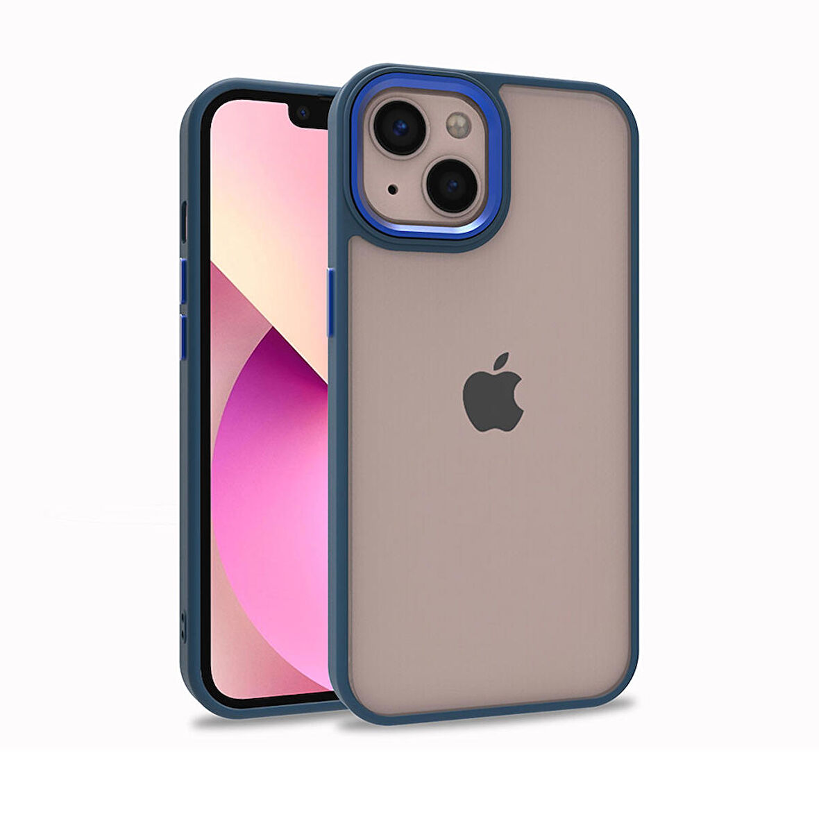 iPhone 13 Uyumlu Zore Flora Kapak-Mavi