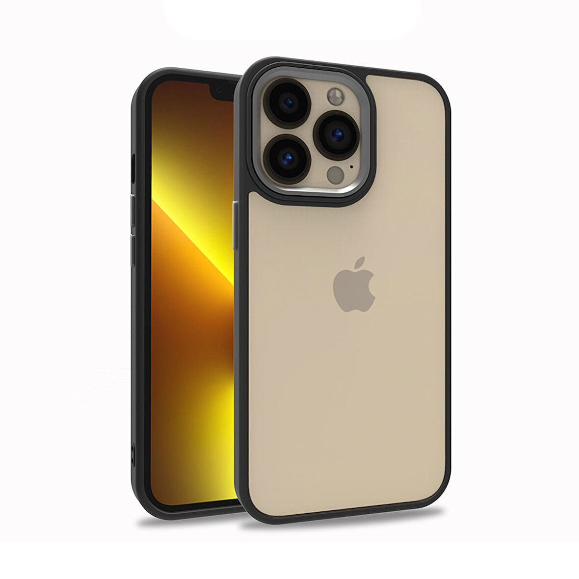 iPhone 13 Pro Uyumlu Zore Flora Kılıf-Siyah