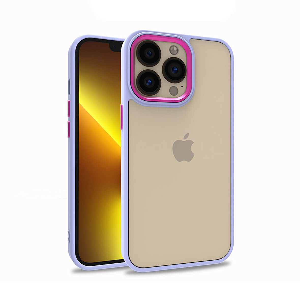 iPhone 13 Pro Uyumlu Zore Flora Kılıf-Lila