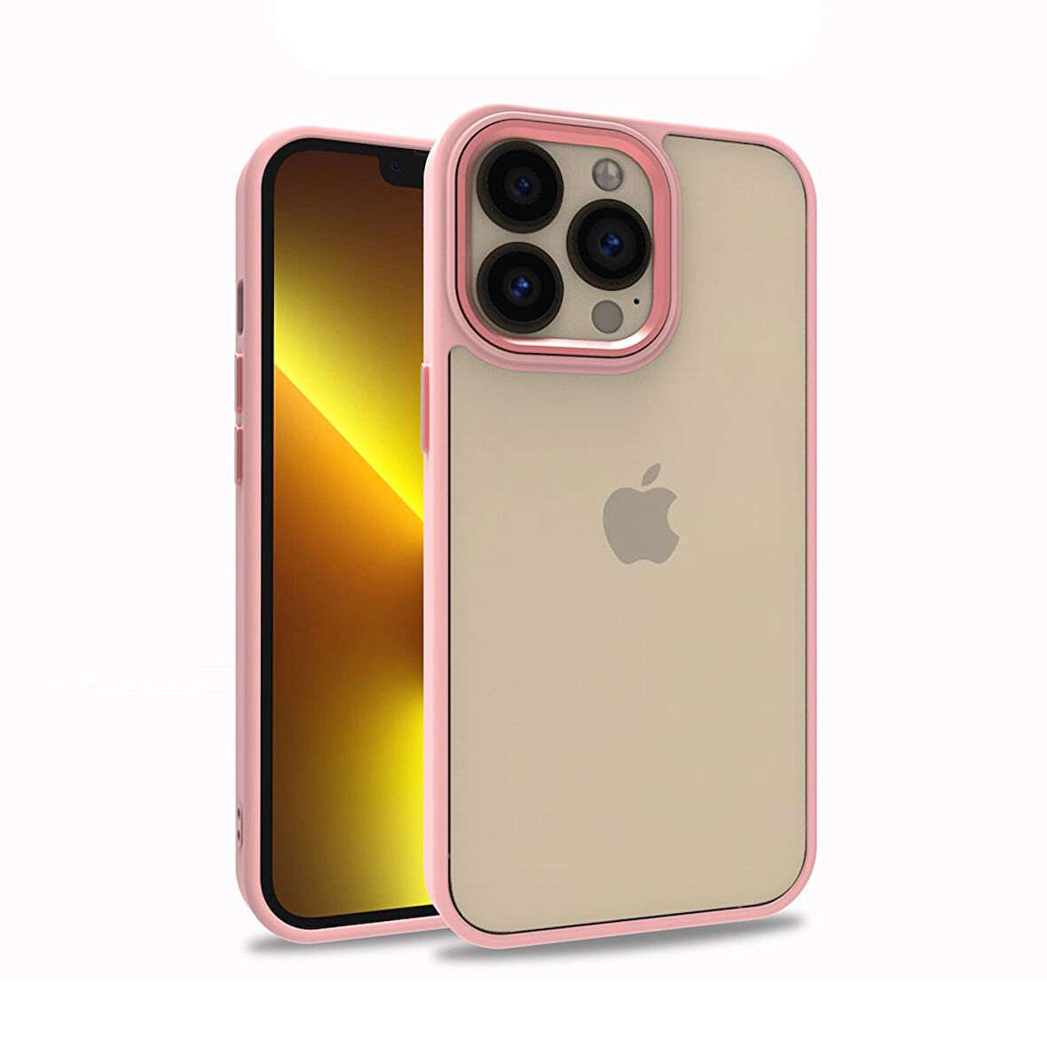 iPhone 13 Pro Uyumlu Zore Flora Kılıf-Rose Gold