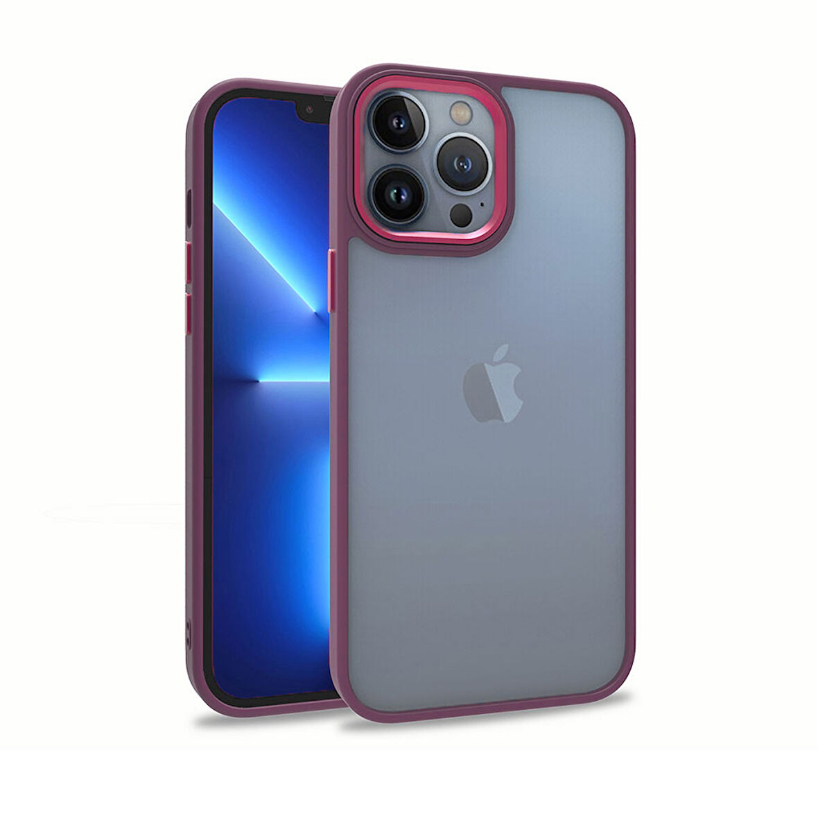 iPhone 13 Pro Max Uyumlu Zore Flora Kılıf-Kırmızı