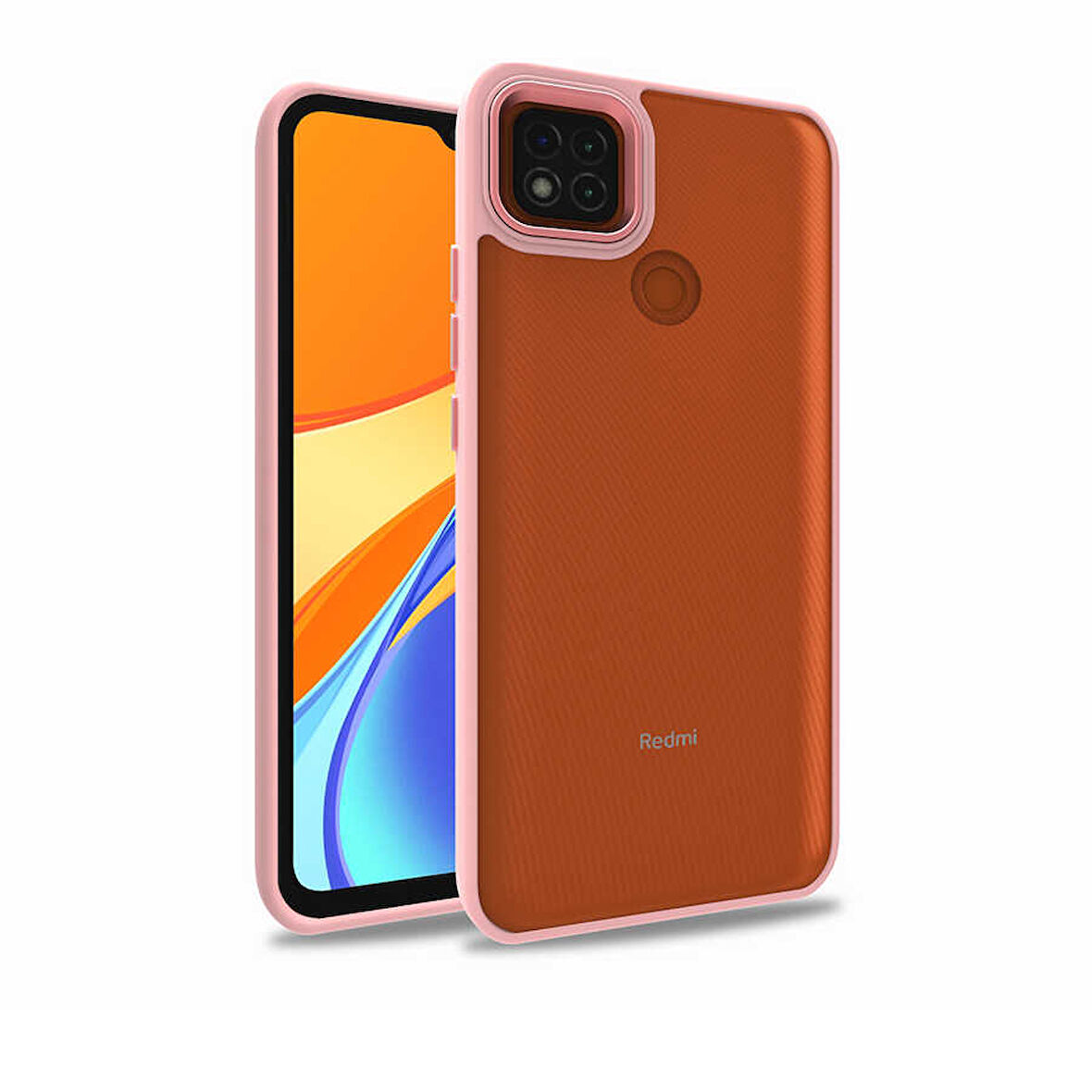 Xiaomi Redmi 9C Kılıf Kamera Çıkıntılı Arkası Şeffaf Köşeleri Parlak Renkli Işlemeli Flora Kapak