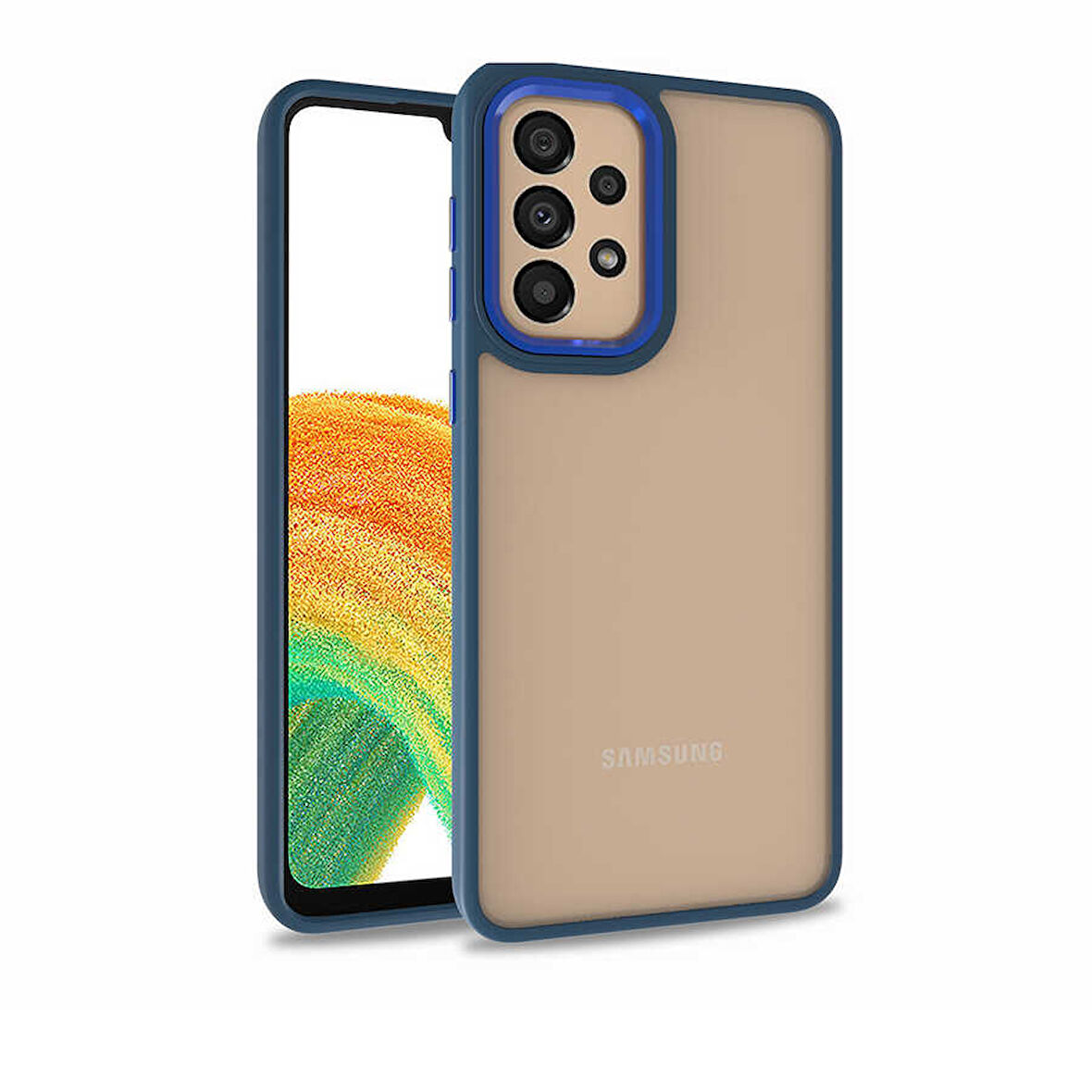 Samsung Galaxy A52 Kılıf Kamera Çıkıntılı Arkası Şeffaf Köşeleri Parlak Renkli Işlemeli Flora Kapak