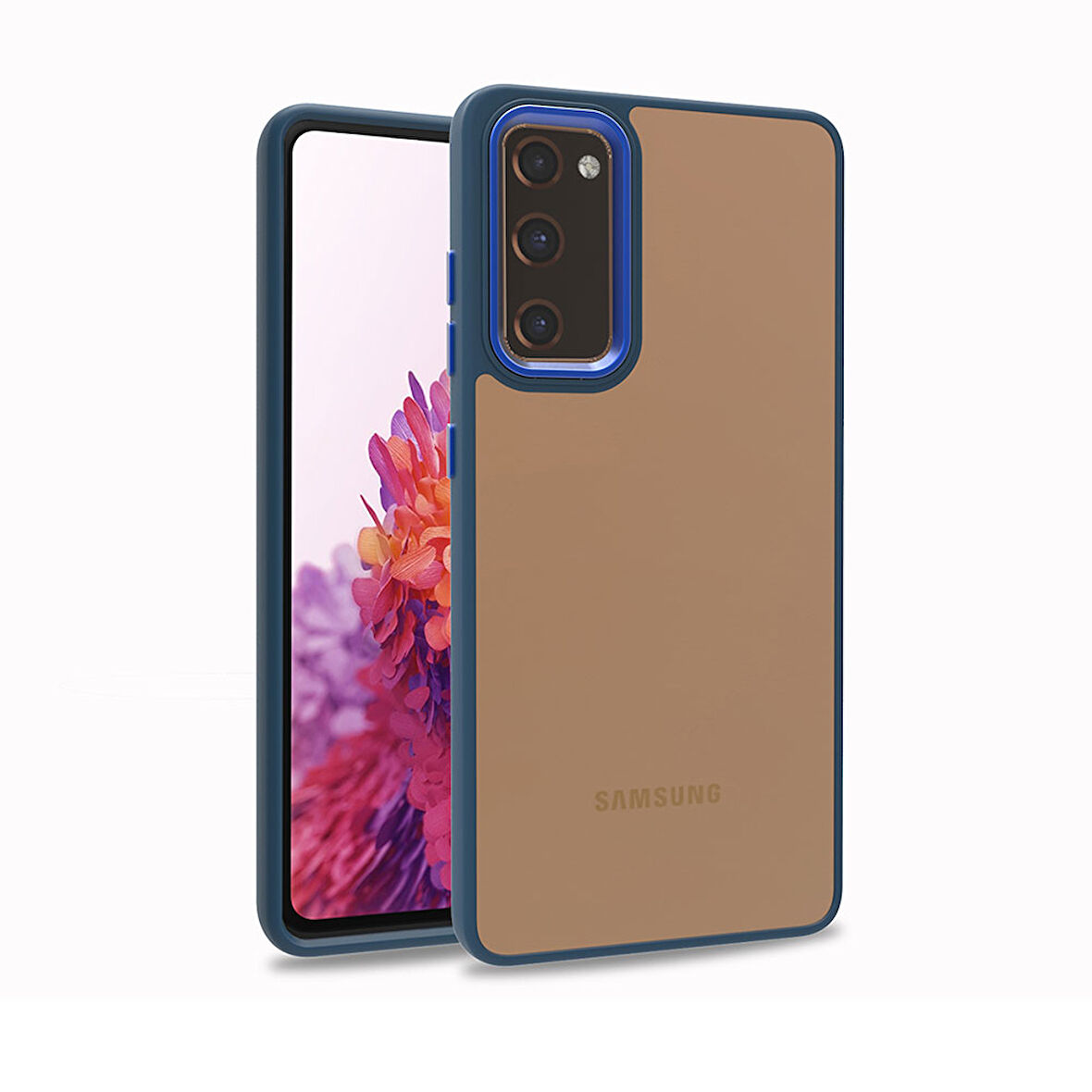 Galaxy S20 FE Uyumlu Zore Flora Kılıf-Mavi