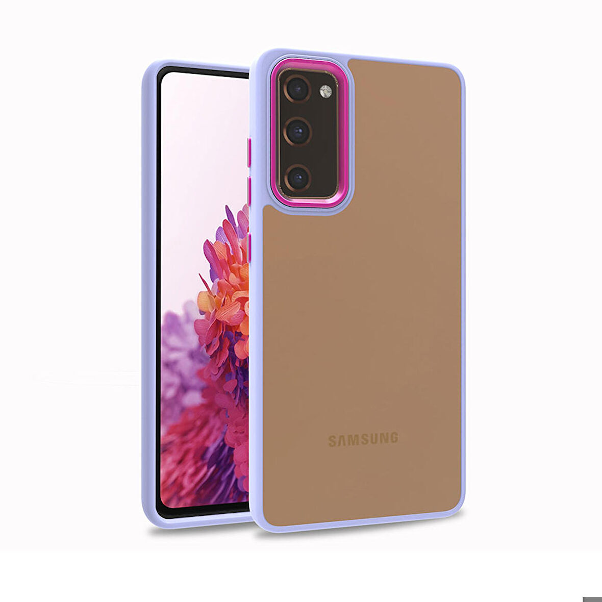 Galaxy S20 FE Uyumlu Zore Flora Kapak-Lila