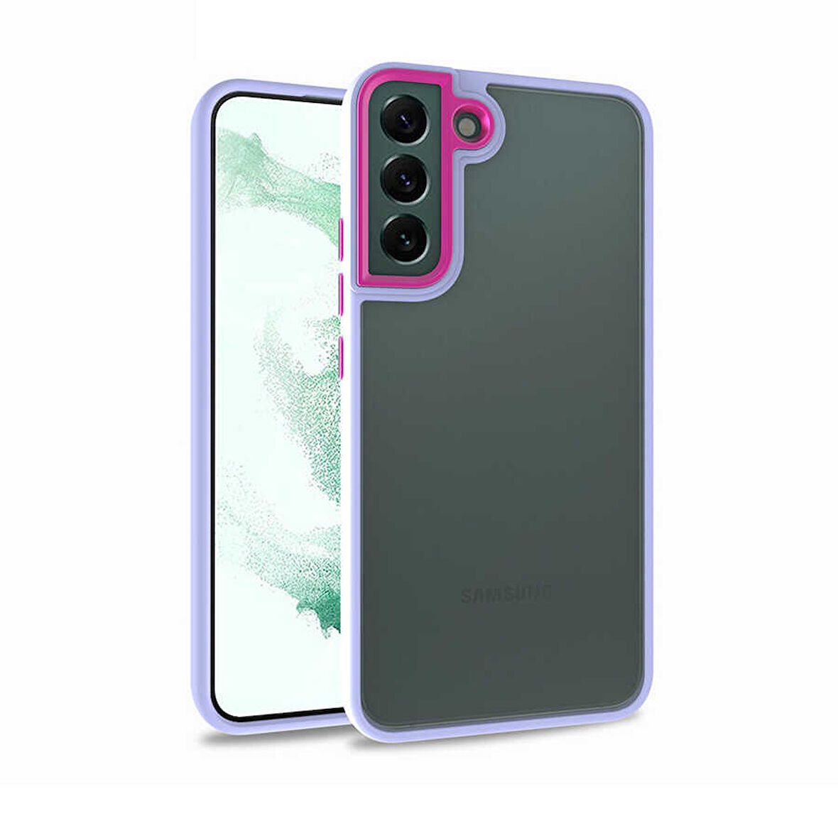 Galaxy S22 Uyumlu Zore Flora Kılıf-Lila