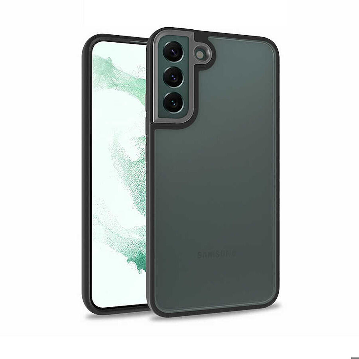 Galaxy S22 Plus Uyumlu Zore Flora Kapak-Siyah