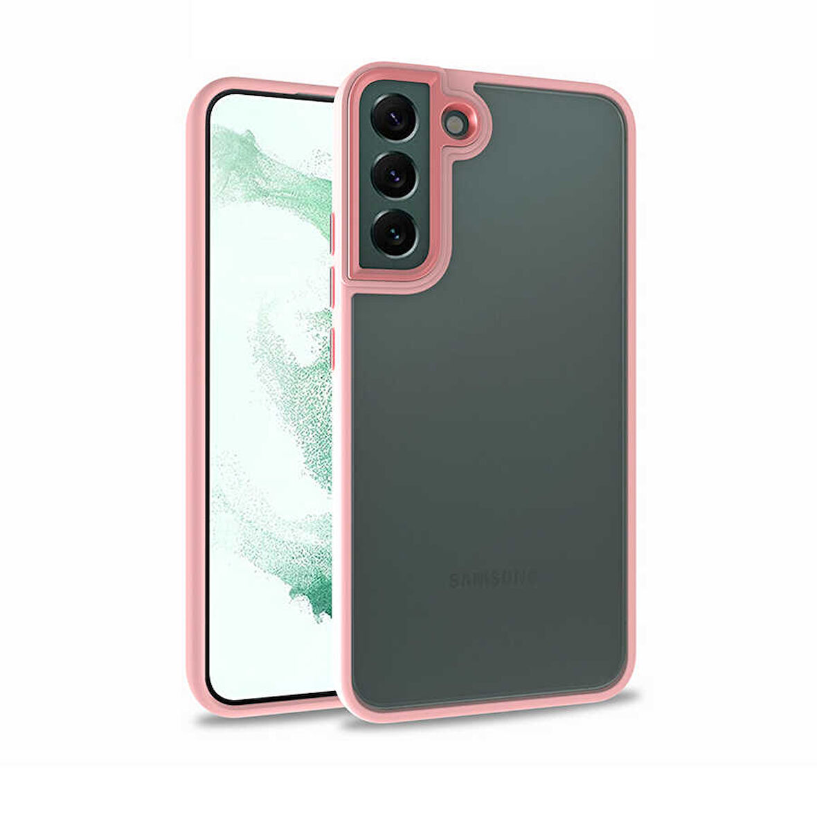 Galaxy S22 Plus Uyumlu Zore Flora Kılıf-Rose Gold