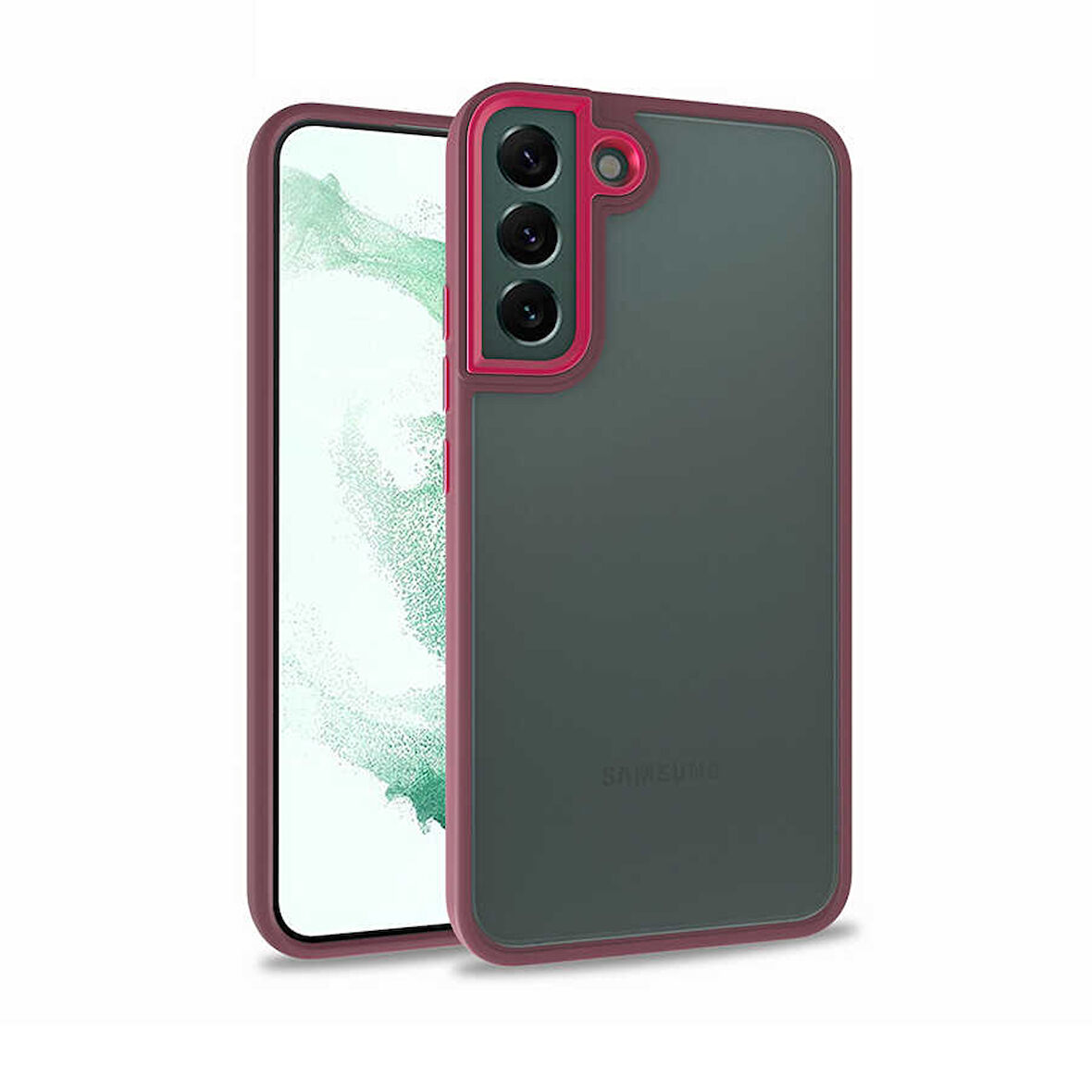 Galaxy S22 Plus Uyumlu Zore Flora Kılıf-Kırmızı