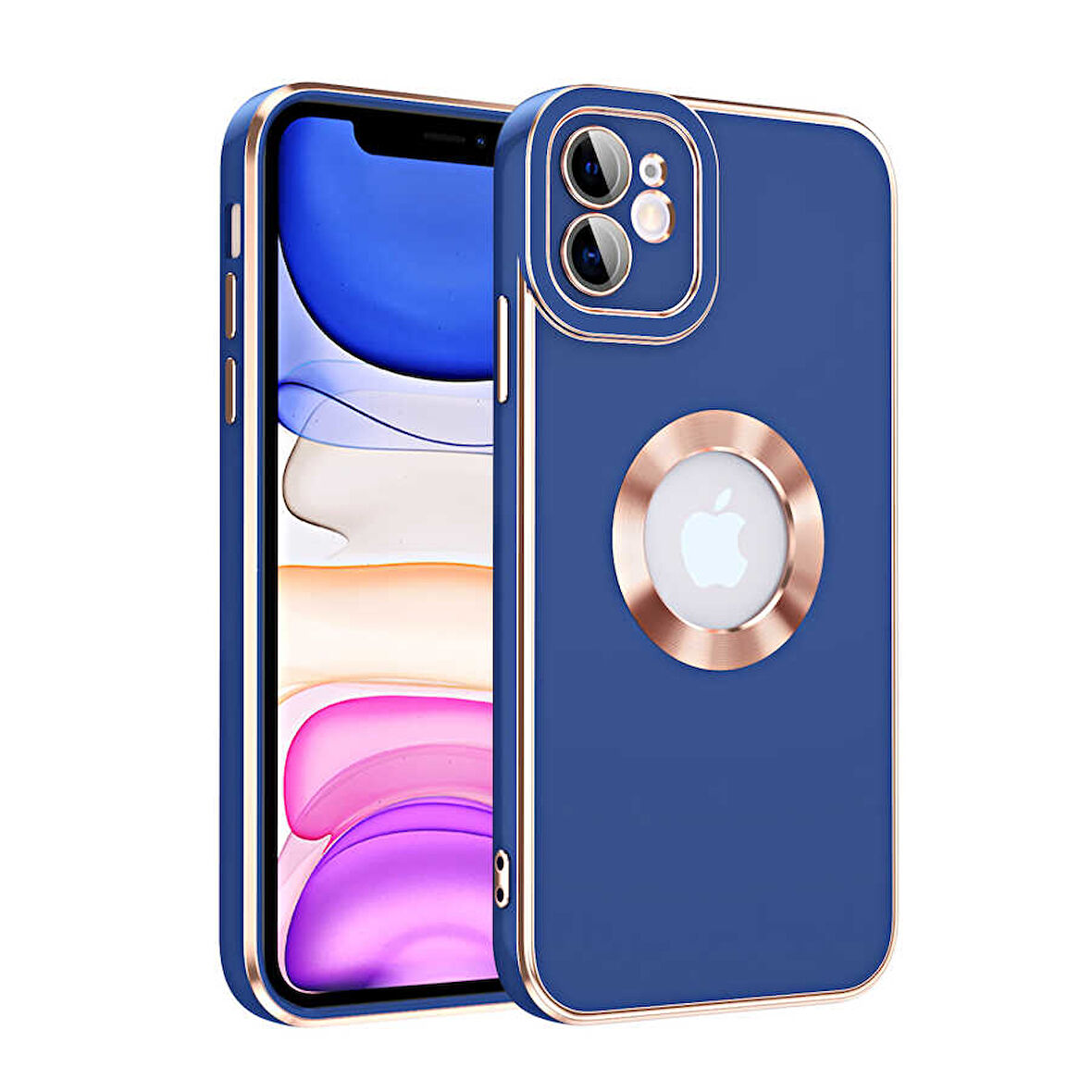 Apple iPhone 12 Kılıf Zore Kongo Kapak-Lacivert