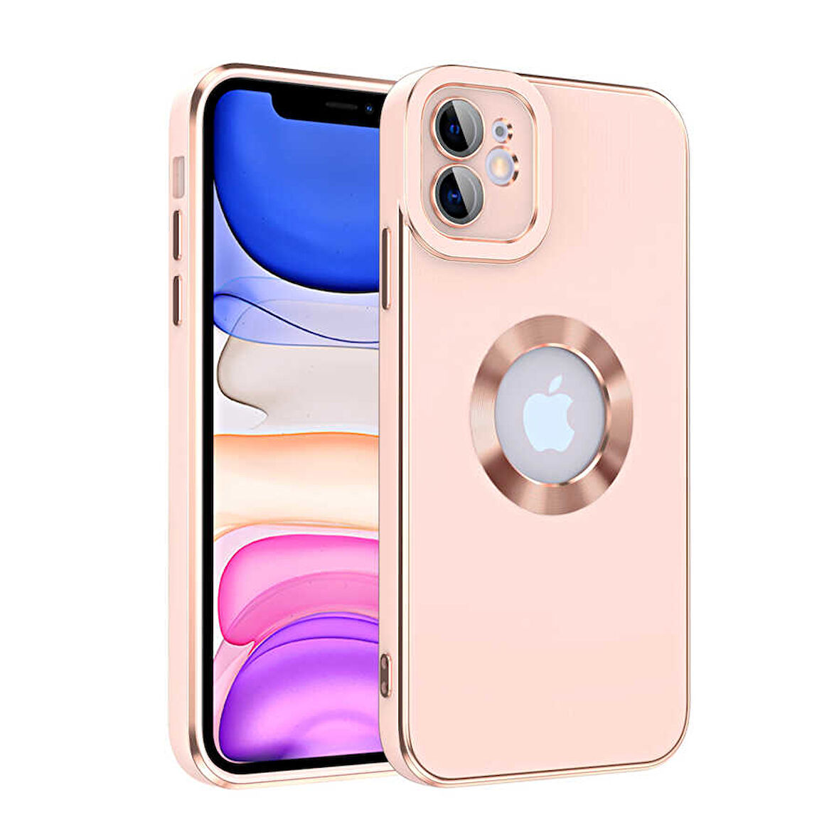 Apple iPhone 12 Kılıf Zore Kongo Kapak-Rose Gold