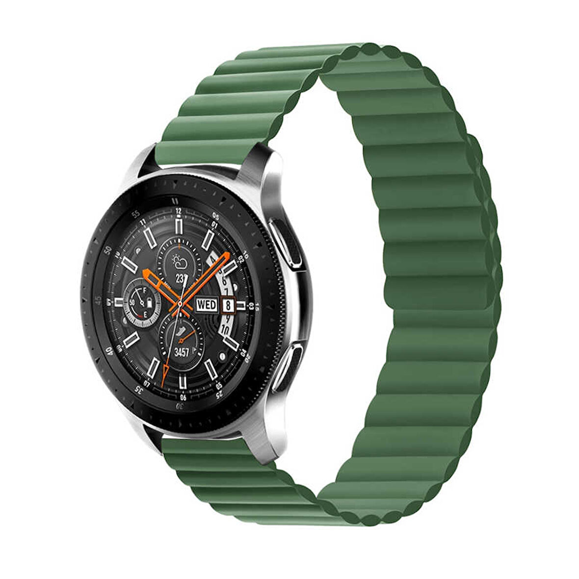 Galaxy Watch 46mm Uyumlu KRD-52 Zore Kordon-Yeşil