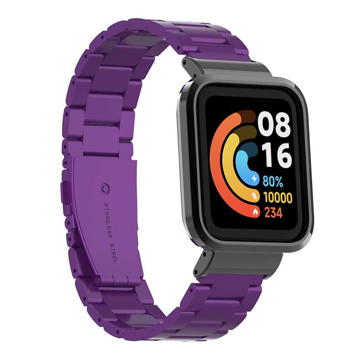 Xiaomi Redmi Watch (Mi Watch Lite) Uyumlu KRD-60 Metal Zore Kordon-Mor