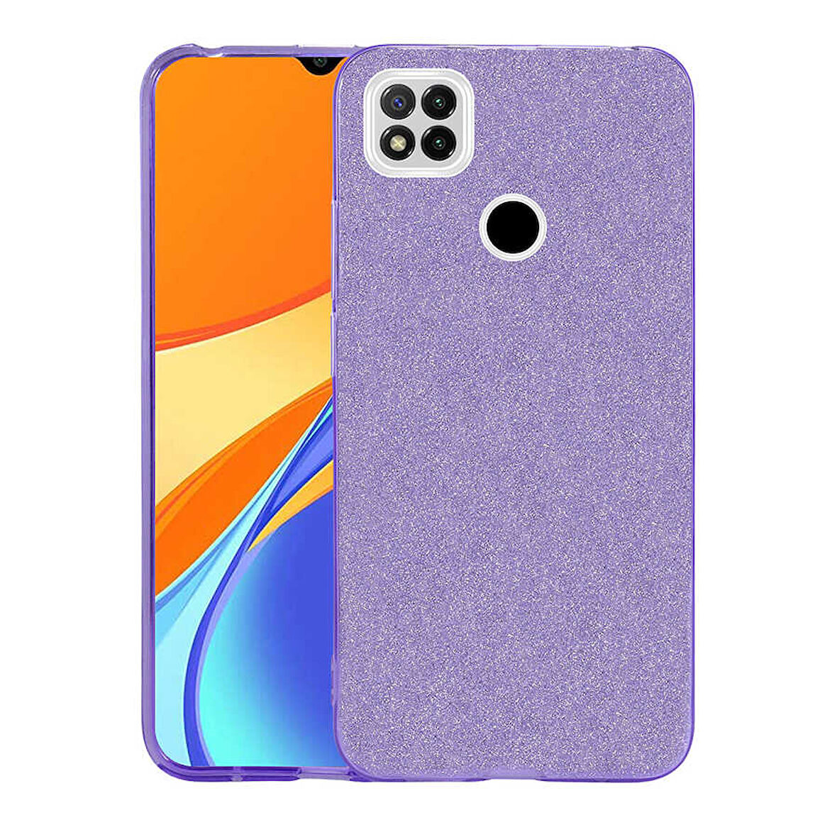Xiaomi Redmi 9C Kılıf Zore Shining Silikon-Mor