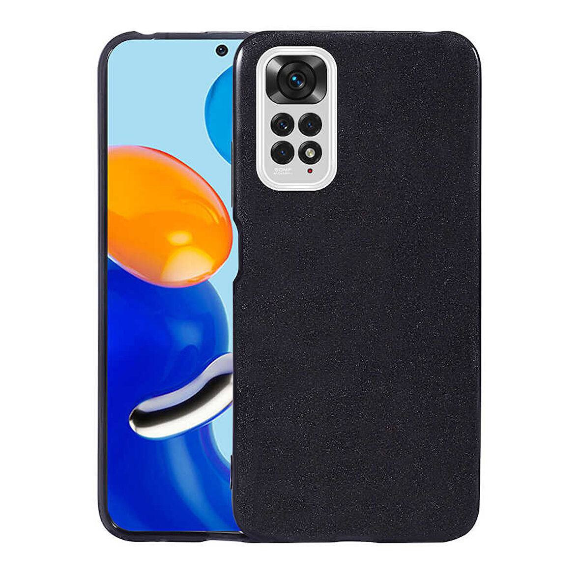 Xiaomi Redmi Note 11 Global Kılıf Zore Shining Silikon-Siyah