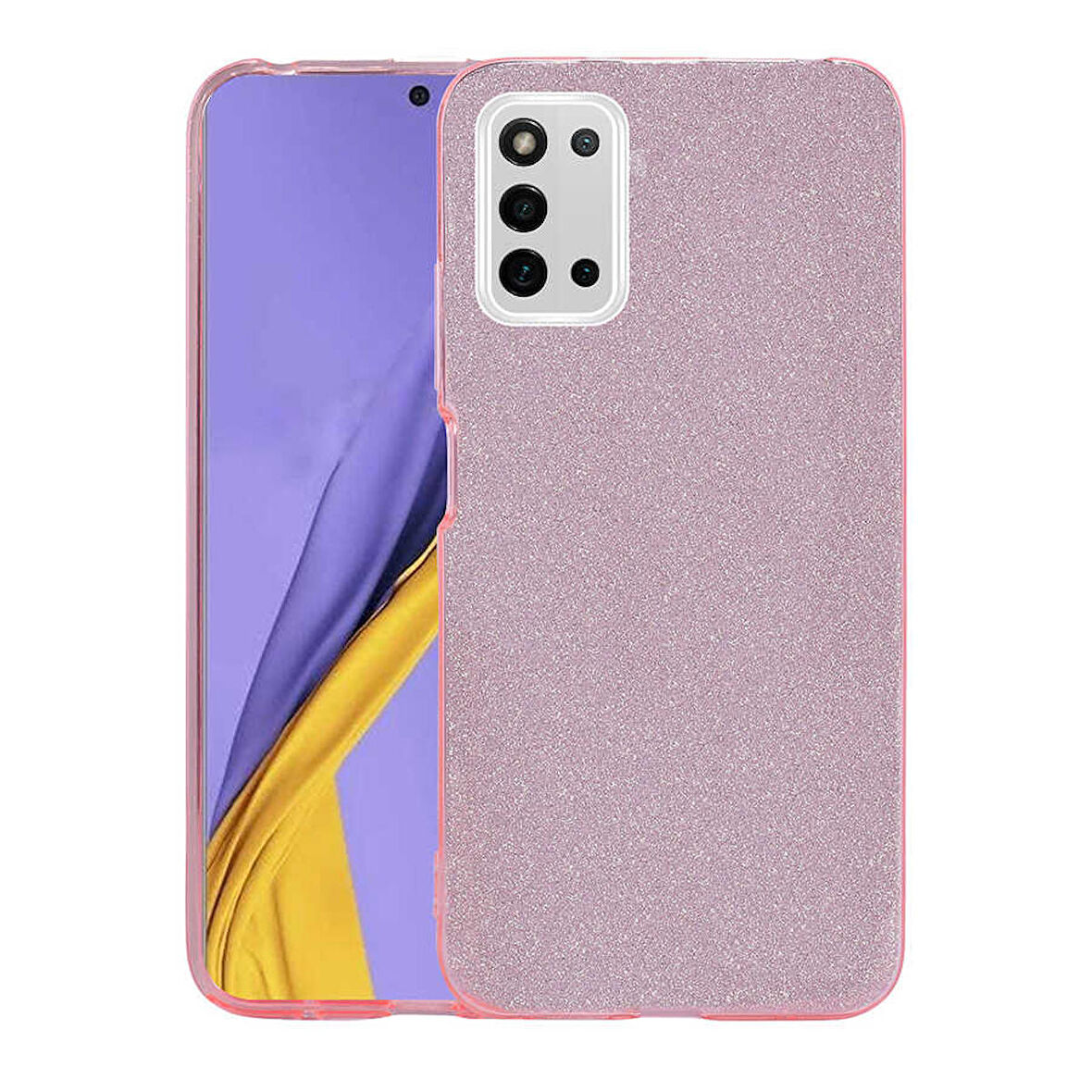 Galaxy A03S Uyumlu Zore Shining Silikon-Pembe