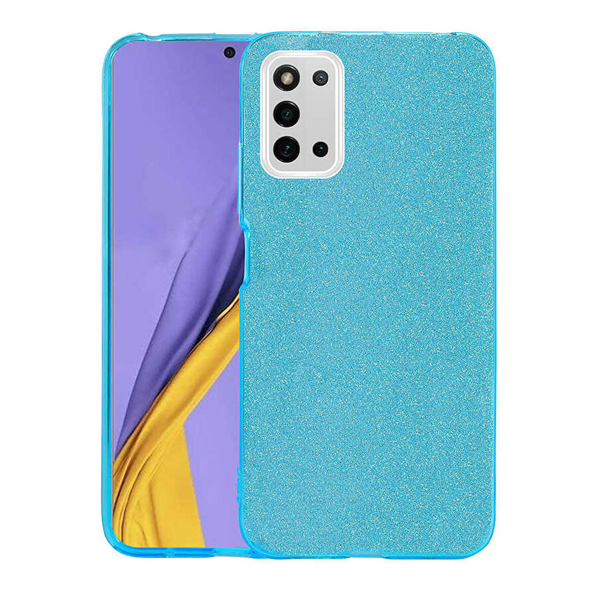 Galaxy A03S Uyumlu Zore Shining Silikon-Mavi
