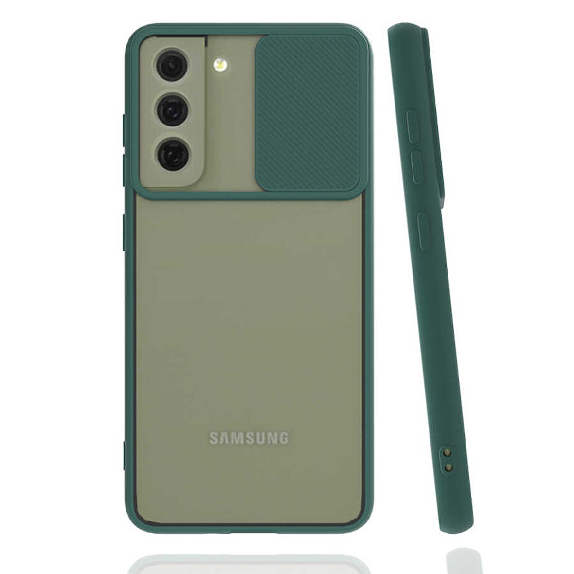 Galaxy S22 Plus Uyumlu Zore LNSM-i Kılıf-Koyu Yeşil