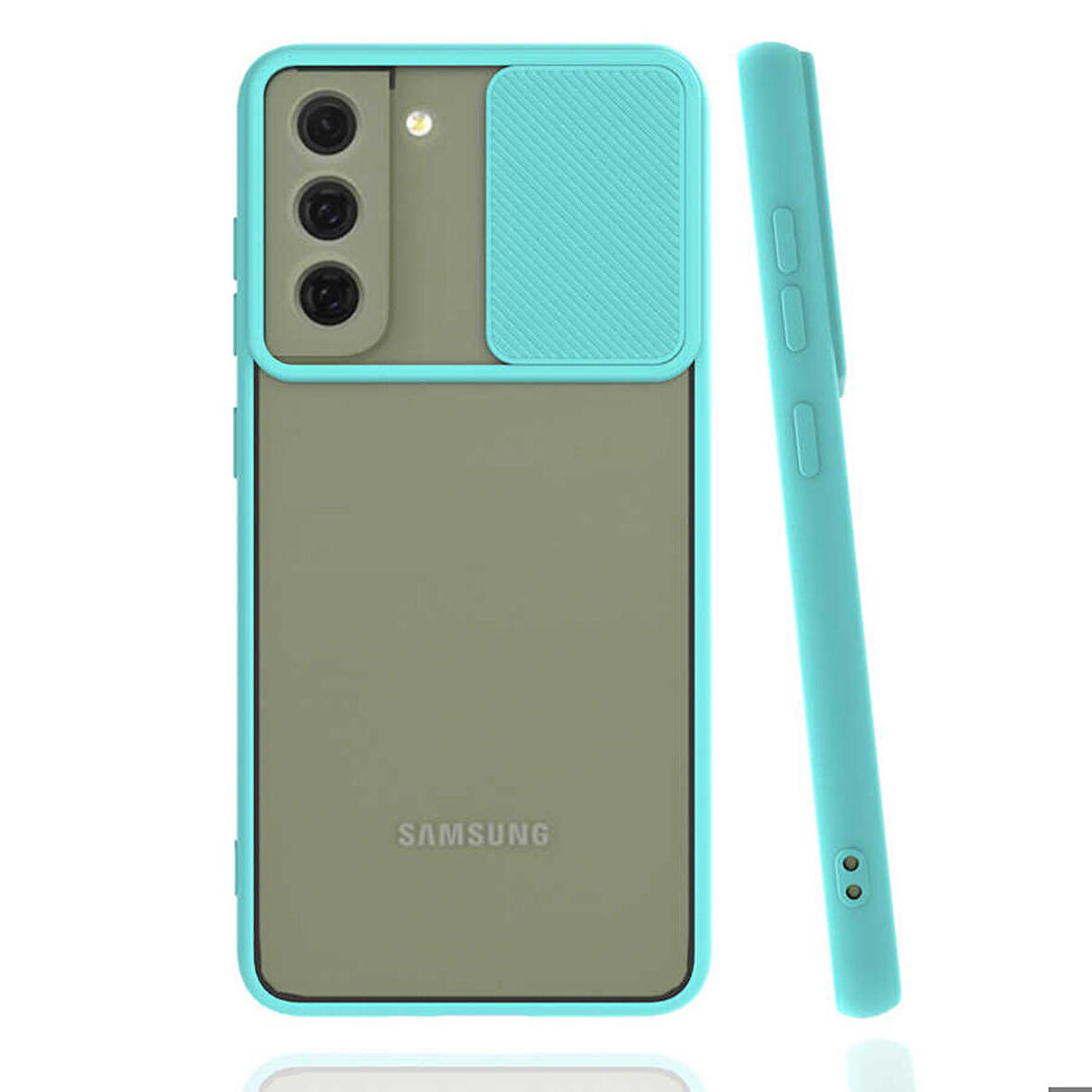 Galaxy S22 Plus Uyumlu Zore Lensi Kapak-Turkuaz