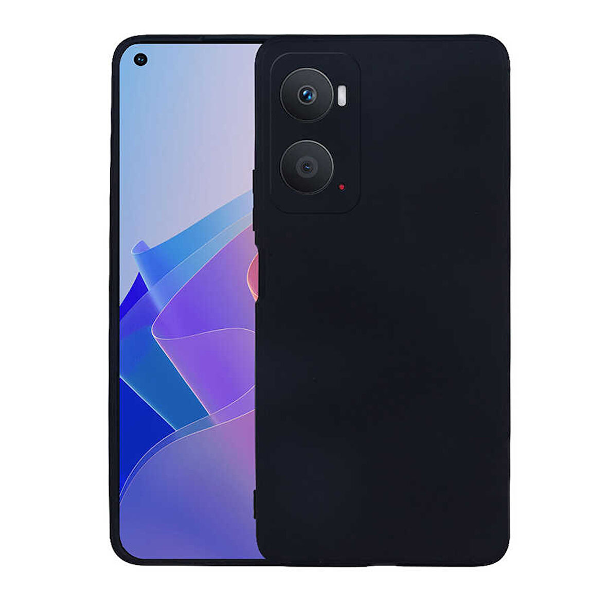 Oppo A96 4G Kılıf Zore Premier Silikon Kapak-Siyah