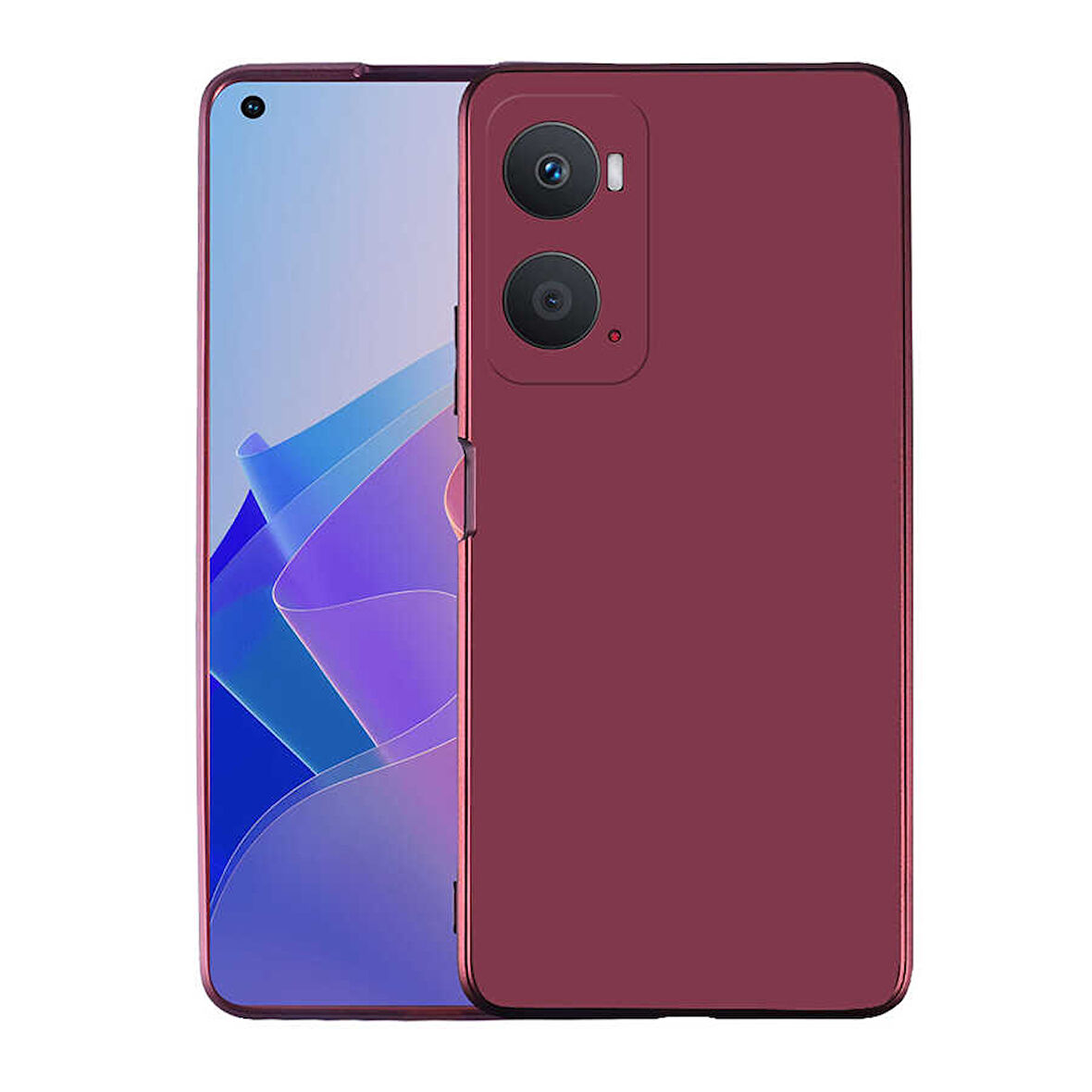 Oppo A36 Kılıf Zore Premier Silikon Kapak-Mürdüm