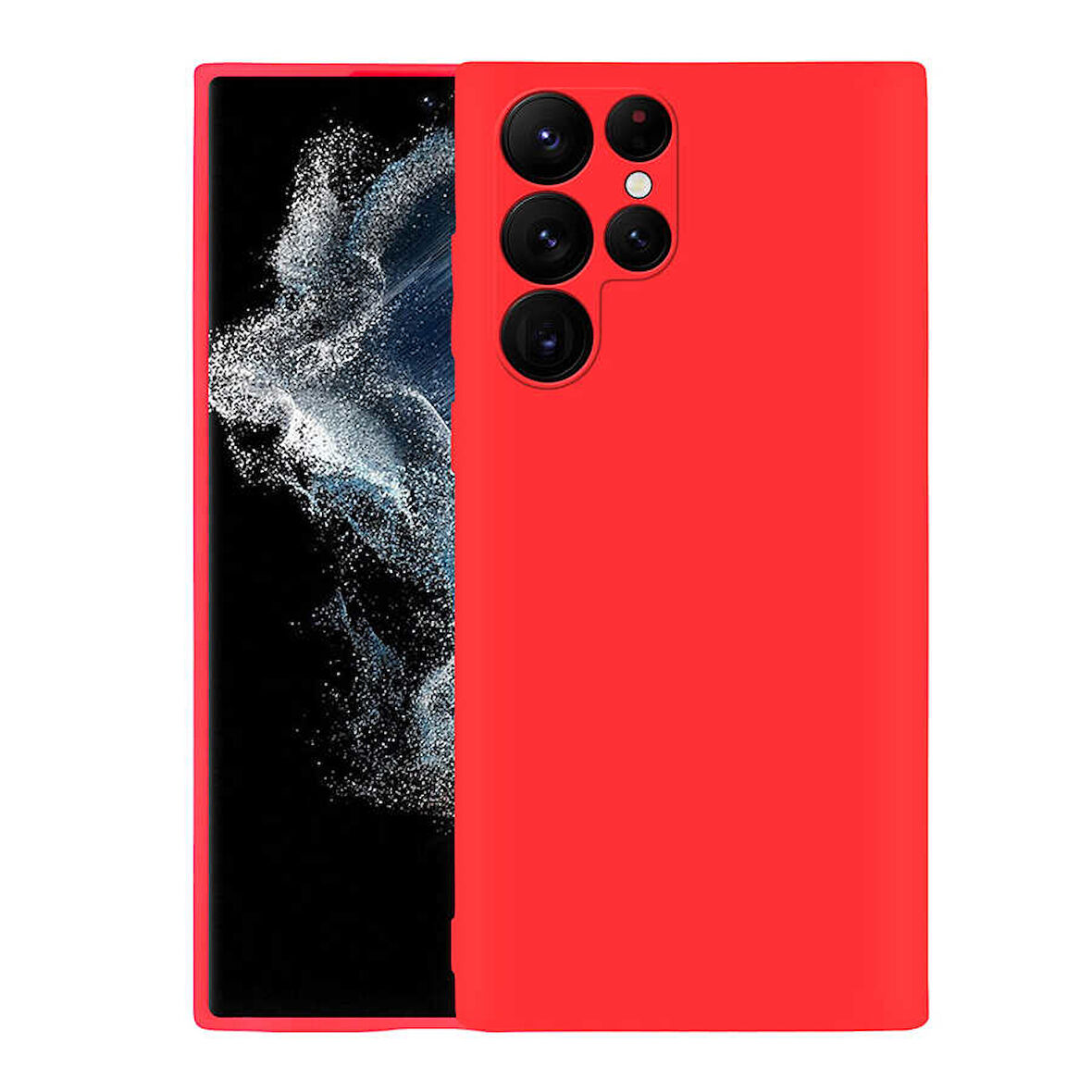 Galaxy S22 Ultra Uyumlu Zore Mara Lansman Kılıf-Kırmızı