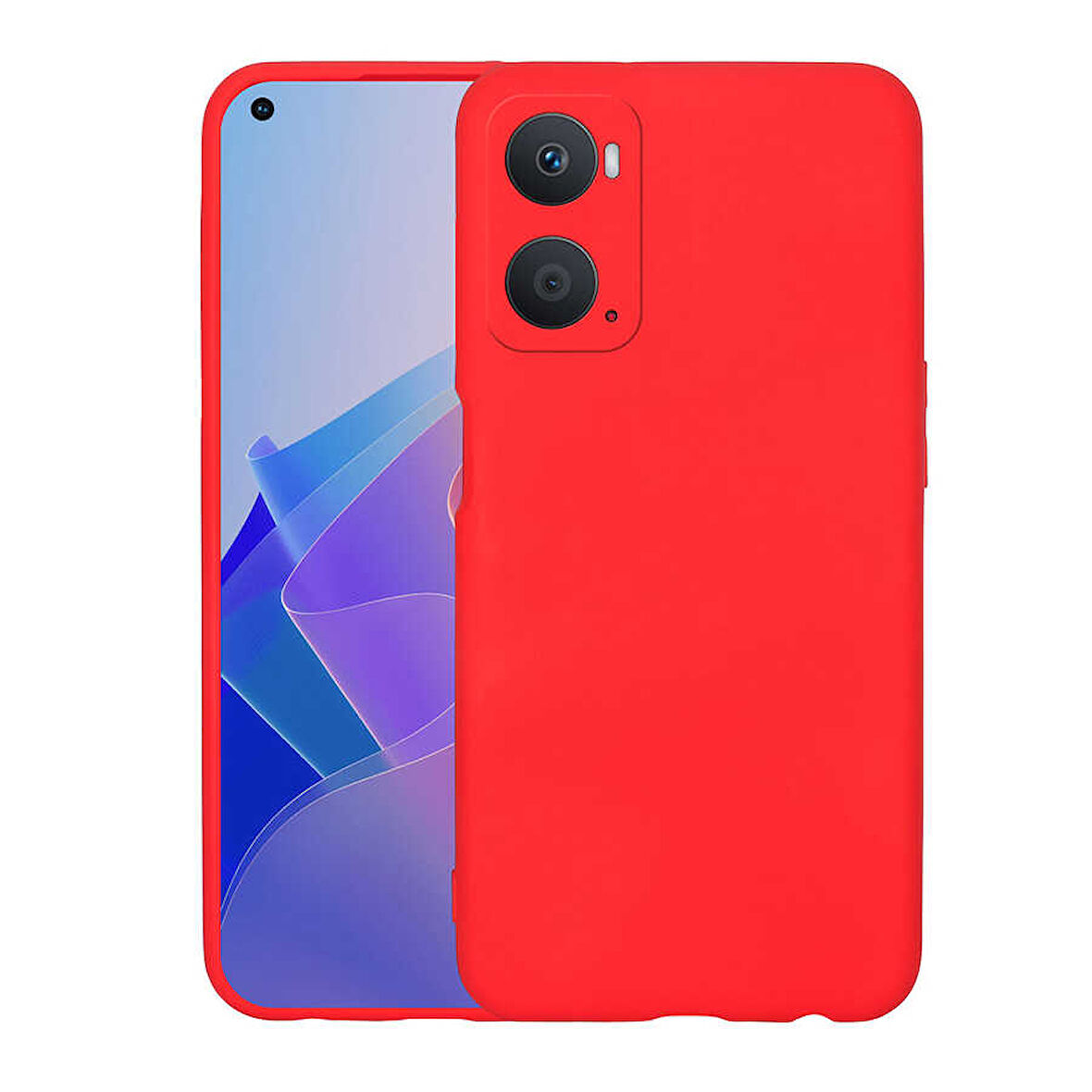 Oppo A76 Kılıf Zore Mara Lansman Kapak-Kırmızı