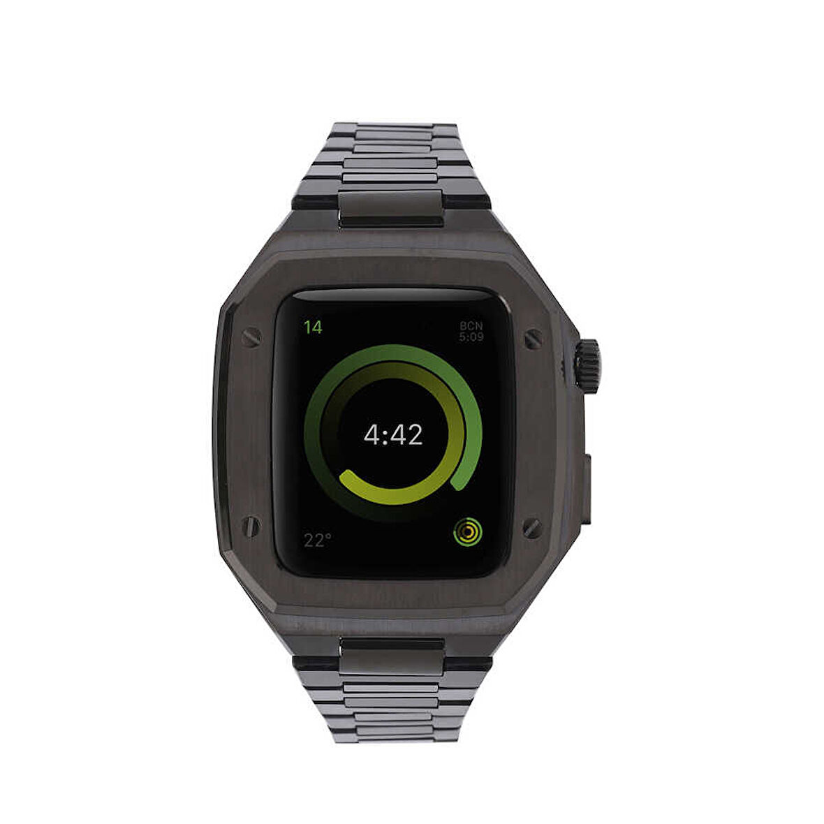 Watch 7 45mm Uyumlu KRD-64 Metal Zore Kordon-Siyah