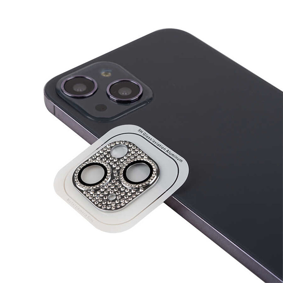 iPhone 13 Mini Uyumlu Zore CL-08 Kamera Koruyucu-Gümüş