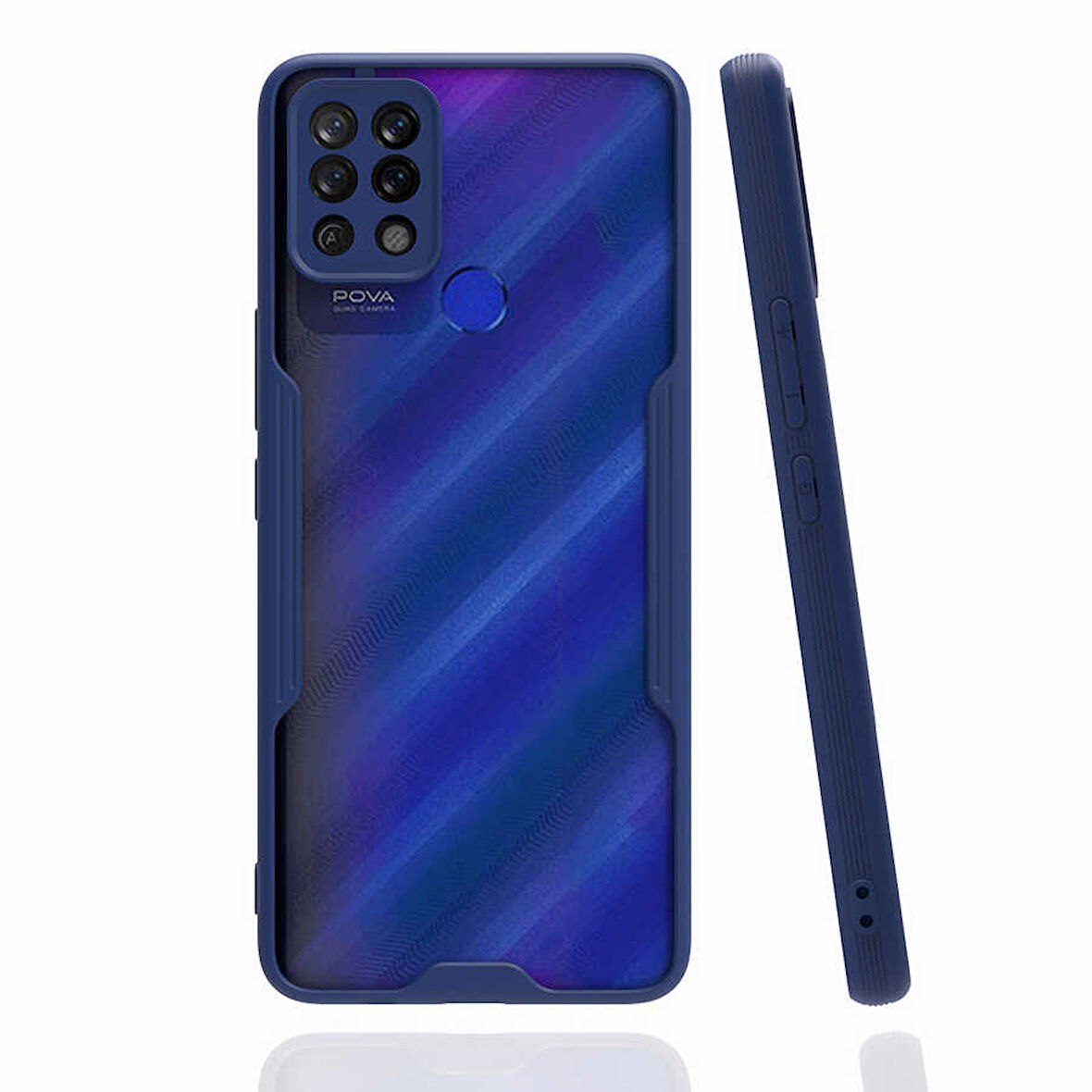Tecno Pova Kılıf Zore Parfe Kapak-Lacivert