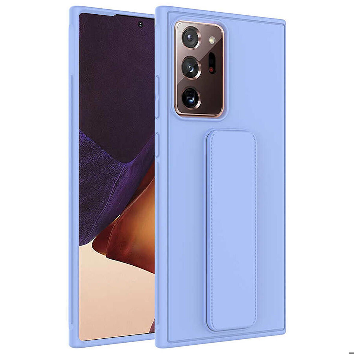 Galaxy Note 20 Ultra Uyumlu Zore Qstand Kapak-Lila