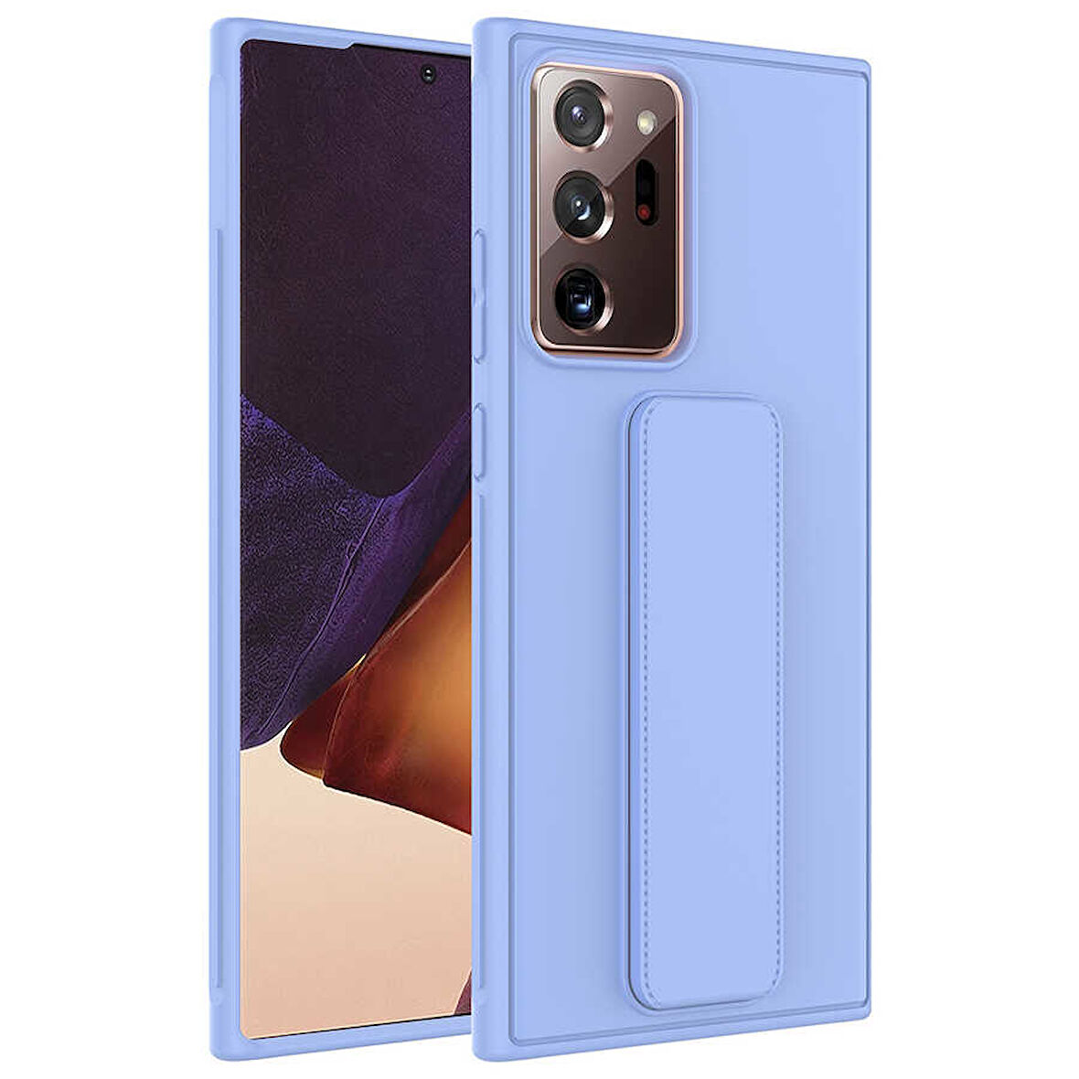 Galaxy Note 20 Ultra Uyumlu Zore Qstand Kılıf-Lila