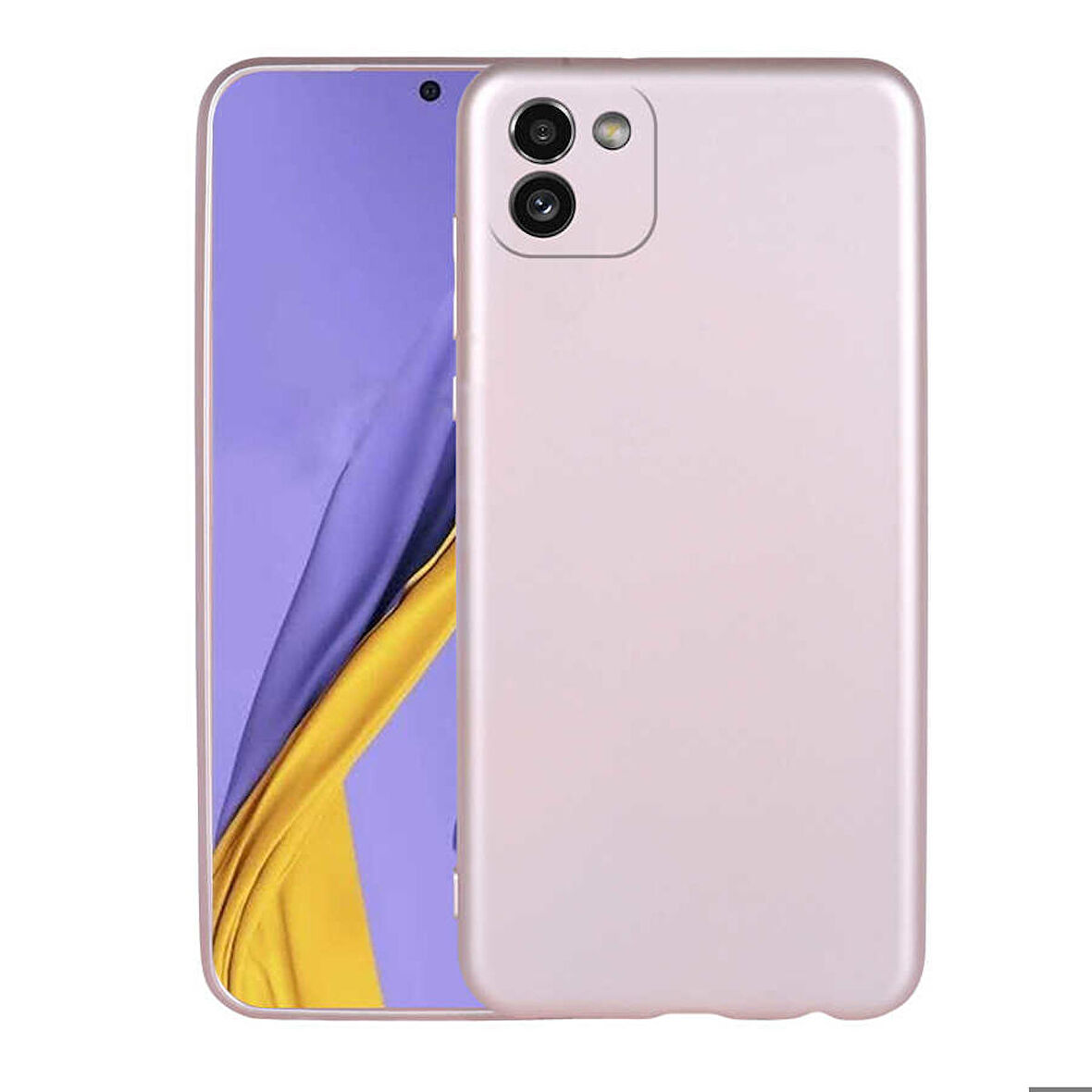 Galaxy A03 Uyumlu Zore Premier Silikon Kapak-Rose Gold