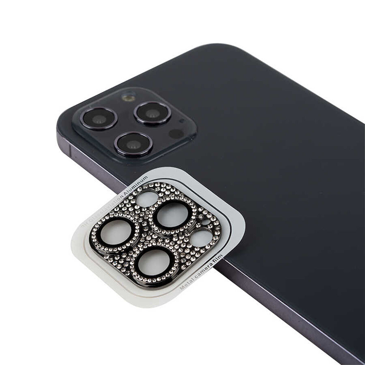 iPhone 12 Pro Uyumlu Zore CL-08 Kamera Koruyucu-Siyah