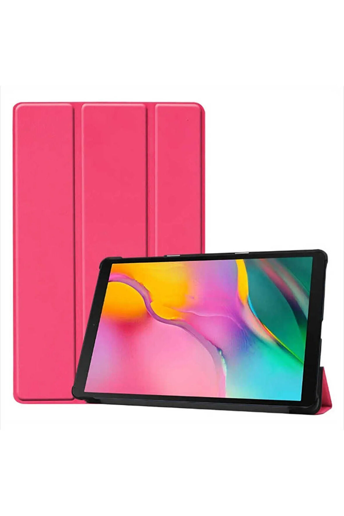 Galaxy T720 Tab S5e Smart Cover Standlı 1-1 Kılıf-yeşil