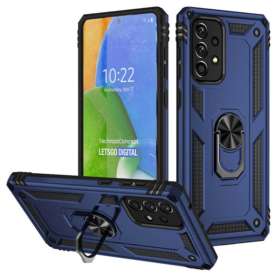 Galaxy A73 Uyumlu Zore Vega Kapak-Mavi