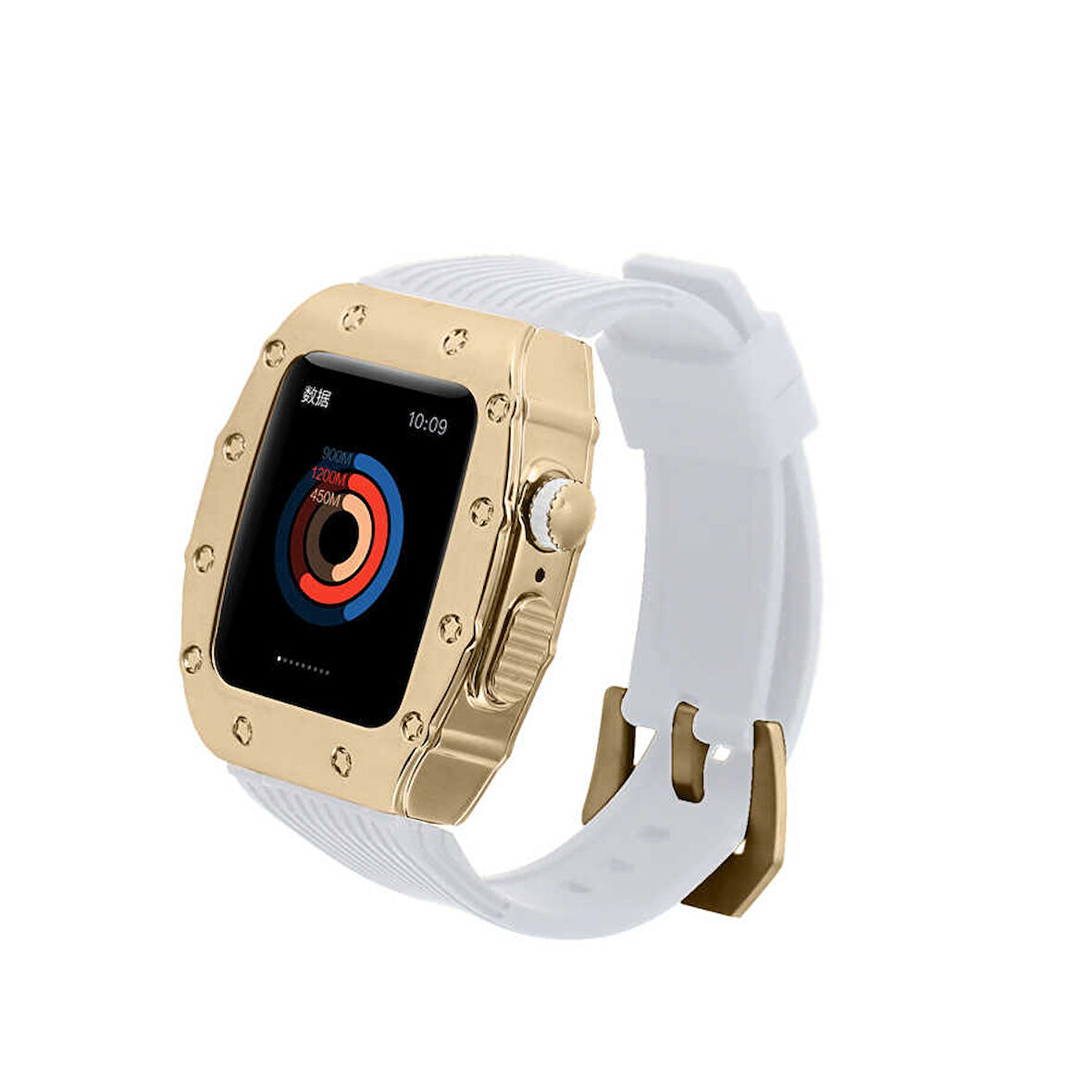 ​​​Watch 7 45mm Uyumlu KRD-65 Zore Kordon-Beyaz-Gold