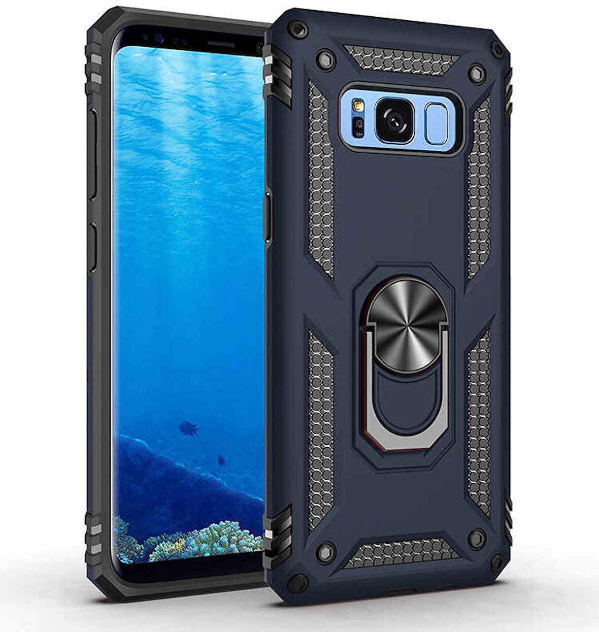 Galaxy S8 Uyumlu Zore Vega Kapak-Mavi