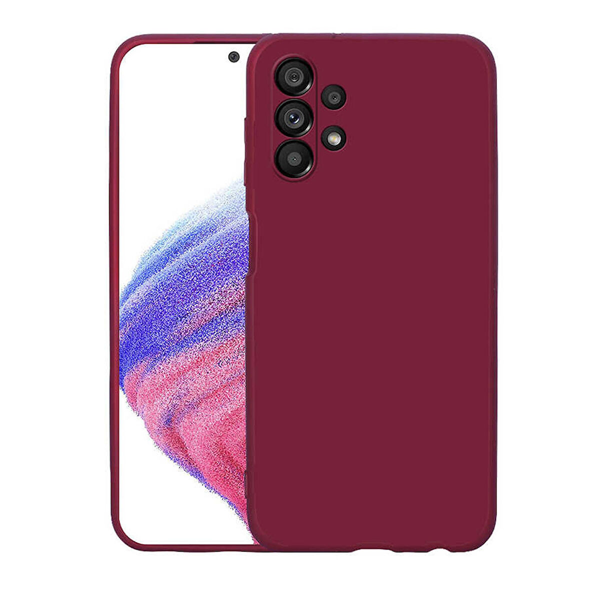 Galaxy A23 Uyumlu Zore Mara Lansman Kapak-Koyu Mor