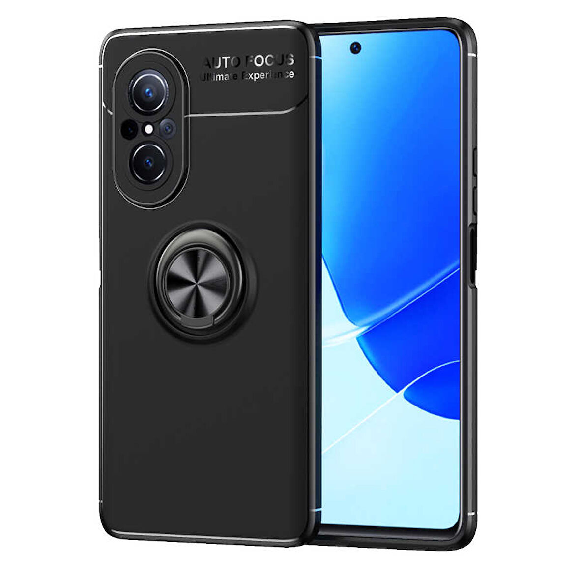 Huawei Nova 9 SE Kılıf Zore Ravel Silikon Kapak-Siyah