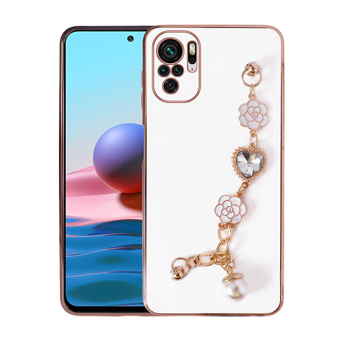 Xiaomi Redmi Note 10S Kılıf El Tutamaçlı Kamera Korumalı Taka Silikon Kapak kılıf