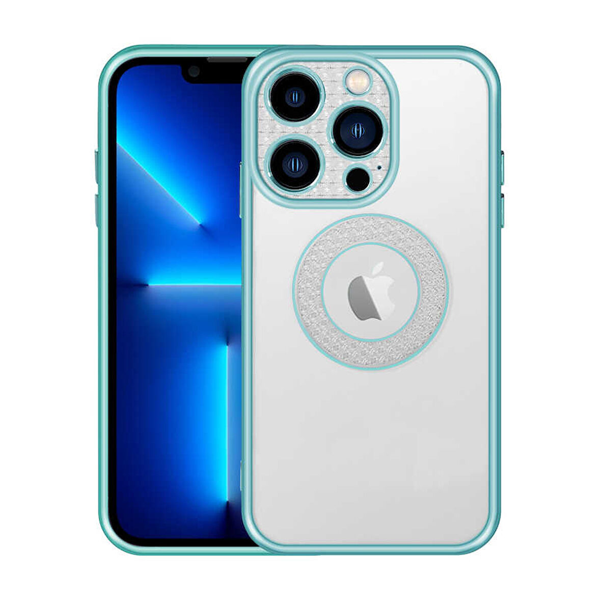 iPhone 12 Pro Max Uyumlu Kamera Korumalı Logo Gösteren Zore Esta Kılıf-Yeşil