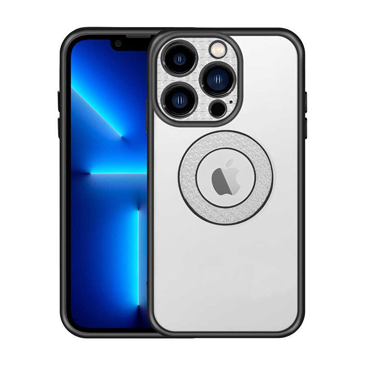Apple iPhone 13 Pro Swarowski Kamera Korumalı Logo Gösteren Esta Kılıf 